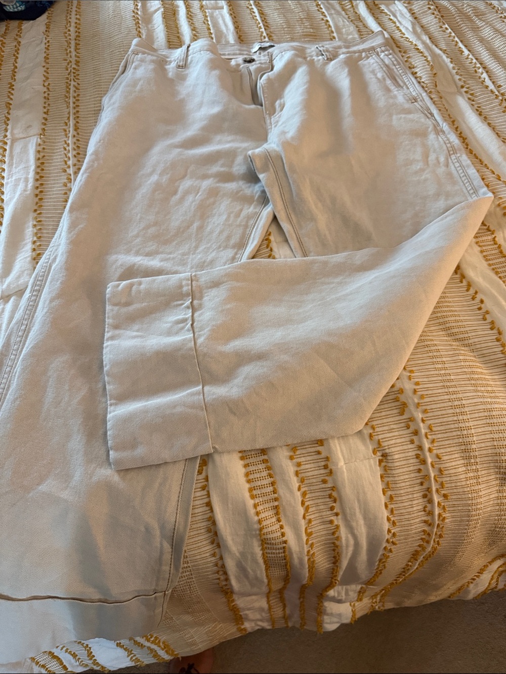 Madewell Light Beige/Off-White Chino Pants